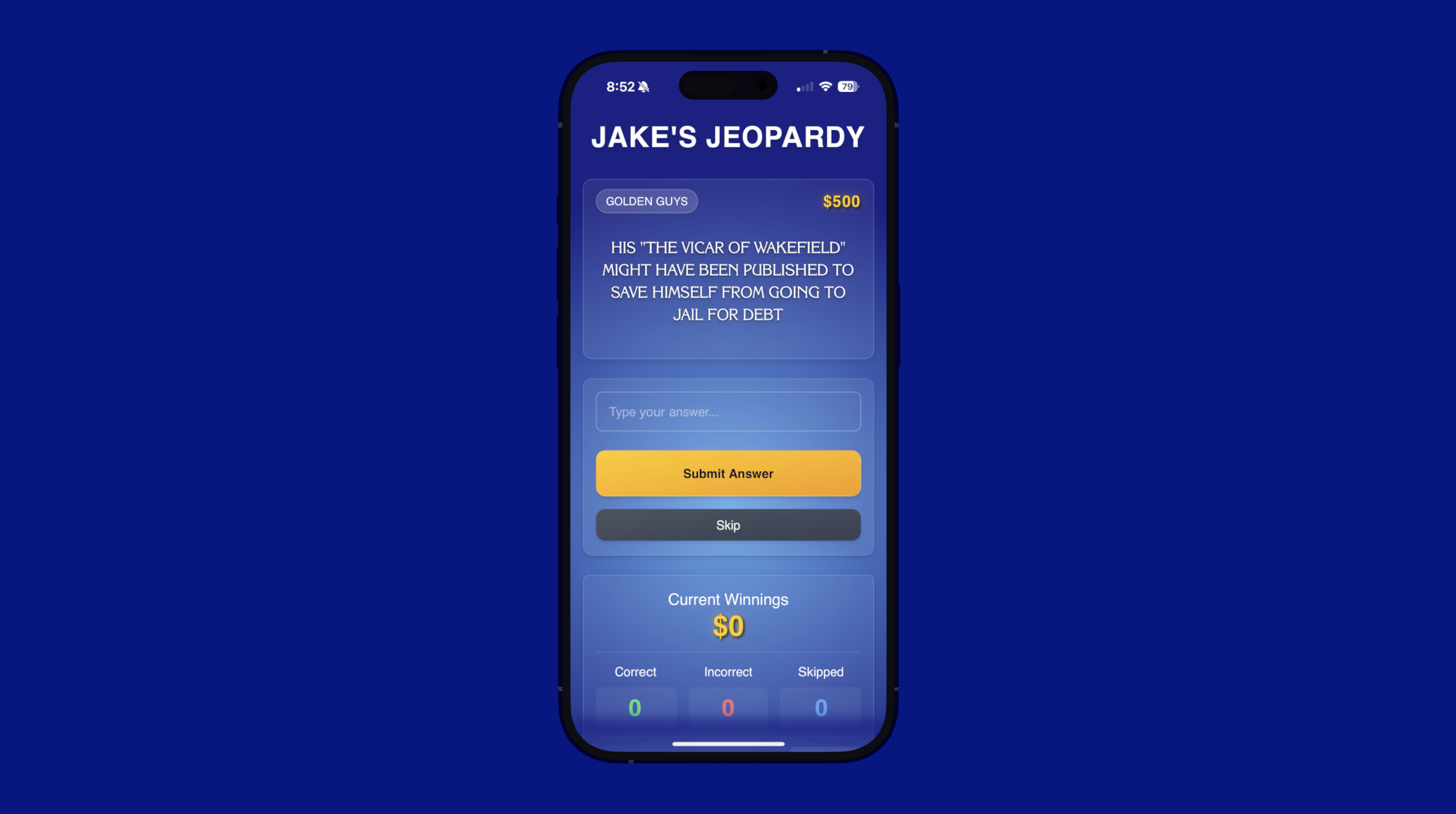 Jake's Jeopardy!